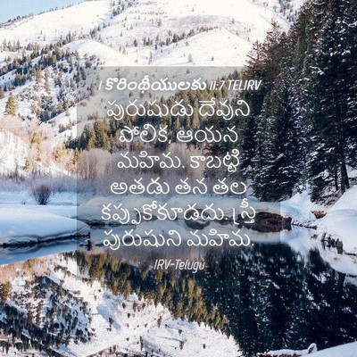 Picture 04 - 1 కొరింథీయులకు 11:7 TELIRV - పురుషుడు దేవుని - Bible Verse Picture