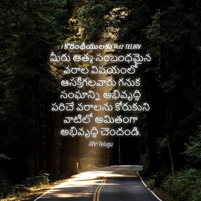 Picture 04 - 1 కొరింథీయులకు 14:12 TELIRV - మీరు ఆత్మ - Bible Verse Picture