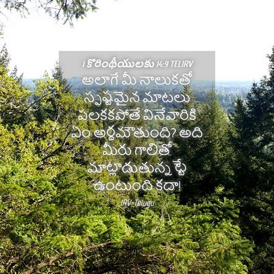 Picture 04 - 1 కొరింథీయులకు 14:9 TELIRV - అలాగే మీ నాలుకతో - Bible Verse Picture
