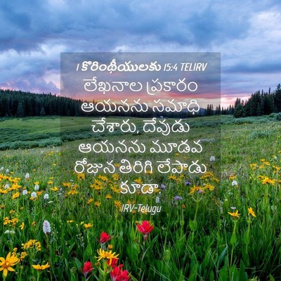 Picture 04 - 1 కొరింథీయులకు 15:4 TELIRV - లేఖనాల ప్రకారం - Bible Verse Picture
