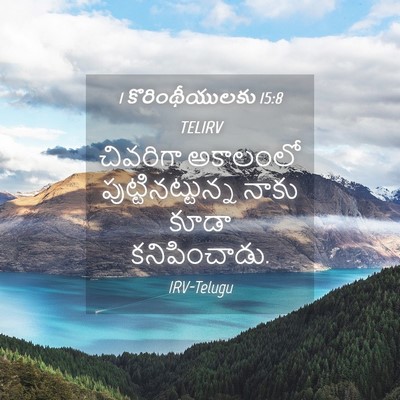 Picture 04 - 1 కొరింథీయులకు 15:8 TELIRV - చివరిగా అకాలంలో - Bible Verse Picture