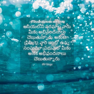 Picture 04 - 1 కొరింథీయులకు 16:19 TELIRV - ఆసియలోని సంఘాల - Bible Verse Picture