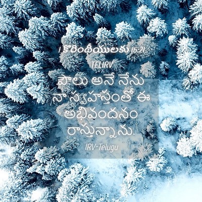 Picture 04 - 1 కొరింథీయులకు 16:21 TELIRV - పౌలు అనే నేను నా - Bible Verse Picture