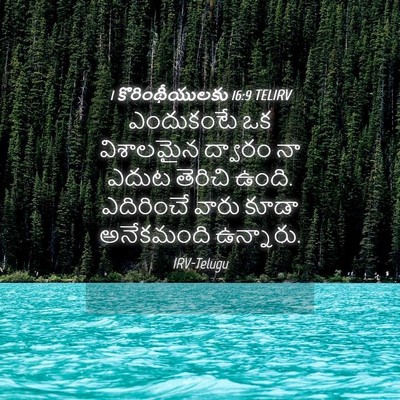 Picture 04 - 1 కొరింథీయులకు 16:9 TELIRV - ఎందుకంటే ఒక - Bible Verse Picture