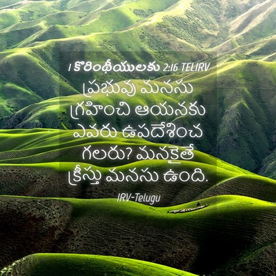 Picture 04 - 1 కొరింథీయులకు 2:16 TELIRV - ప్రభువు మనసు - Bible Verse Picture