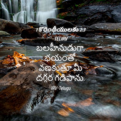 Picture 04 - 1 కొరింథీయులకు 2:3 TELIRV - బలహీనుడుగా, భయంతో, - Bible Verse Picture