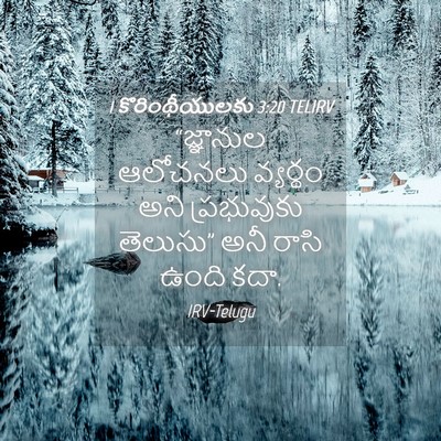 Picture 04 - 1 కొరింథీయులకు 3:20 TELIRV - “జ్ఞానుల ఆలోచనలు - Bible Verse Picture