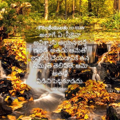 Picture 04 - 1 కొరింథీయులకు 7:13 TELIRV - అలాగే, ఏ - Bible Verse Picture