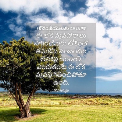 Picture 04 - 1 కొరింథీయులకు 7:31 TELIRV - ఈ లోక వ్యవహారాలు - Bible Verse Picture