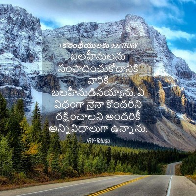 Picture 04 - 1 కొరింథీయులకు 9:22 TELIRV - బలహీనులను - Bible Verse Picture