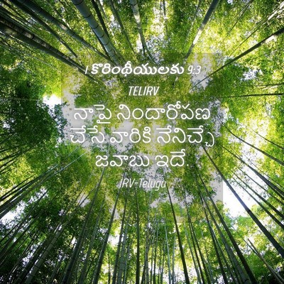 Picture 04 - 1 కొరింథీయులకు 9:3 TELIRV - నాపై నిందారోపణ - Bible Verse Picture