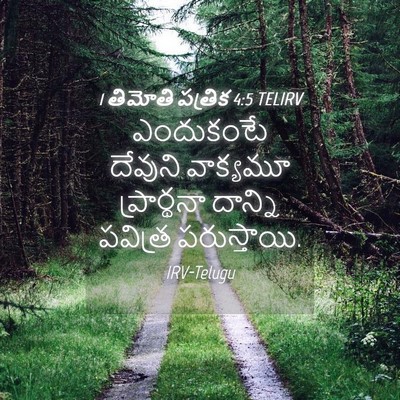 Picture 04 - 1 తిమోతి పత్రిక 4:5 TELIRV - ఎందుకంటే దేవుని - Bible Verse Picture