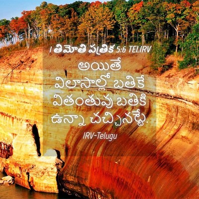 Picture 04 - 1 తిమోతి పత్రిక 5:6 TELIRV - అయితే విలాసాల్లో - Bible Verse Picture