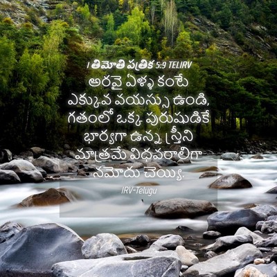Picture 04 - 1 తిమోతి పత్రిక 5:9 TELIRV - అరవై ఏళ్ళ కంటే - Bible Verse Picture
