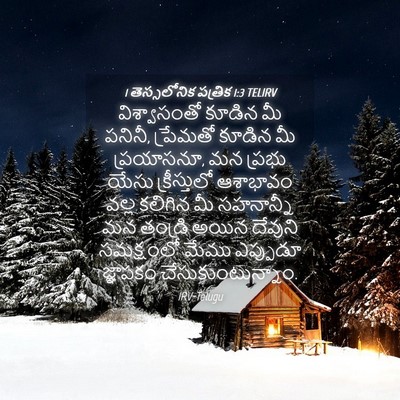 Picture 04 - 1 తెస్సలోనిక పత్రిక 1:3 TELIRV - విశ్వాసంతో కూడిన - Bible Verse Picture