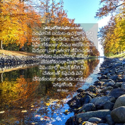 Picture 04 - 1 తెస్సలోనిక పత్రిక 4:12 TELIRV - సంఘానికి బయట - Bible Verse Picture