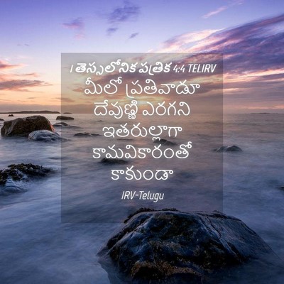 Picture 04 - 1 తెస్సలోనిక పత్రిక 4:4 TELIRV - మీలో ప్రతివాడూ - Bible Verse Picture