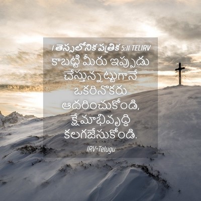 Picture 04 - 1 తెస్సలోనిక పత్రిక 5:11 TELIRV - కాబట్టి మీరు - Bible Verse Picture
