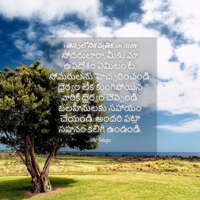 Picture 04 - 1 తెస్సలోనిక పత్రిక 5:14 TELIRV - సోదరులారా, మీకు మా - Bible Verse Picture