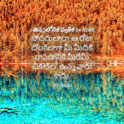 Picture 04 - 1 తెస్సలోనిక పత్రిక 5:4 TELIRV - సోదరులారా, ఆ రోజు - Bible Verse Picture
