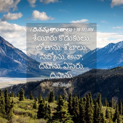 Picture 04 - 1 దినవృత్తాంతాలు 1:38 TELIRV - శేయీరు కొడుకులు, - Bible Verse Picture