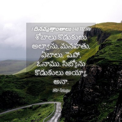 Picture 04 - 1 దినవృత్తాంతాలు 1:40 TELIRV - శోబాలు కొడుకులు - Bible Verse Picture