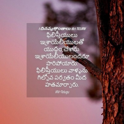 Picture 04 - 1 దినవృత్తాంతాలు 10:1 TELIRV - ఫిలిష్తీయులు - Bible Verse Picture