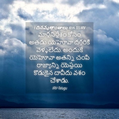 Picture 04 - 1 దినవృత్తాంతాలు 10:14 TELIRV - మార్గనిర్దేశం - Bible Verse Picture