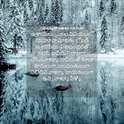 Picture 04 - 1 దినవృత్తాంతాలు 11:10 TELIRV - ఇశ్రాయేలు ప్రజల - Bible Verse Picture