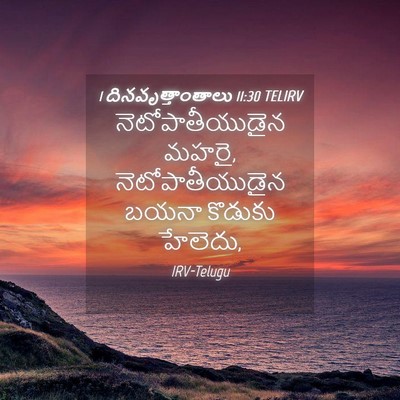 Picture 04 - 1 దినవృత్తాంతాలు 11:30 TELIRV - నెటోపాతీయుడైన - Bible Verse Picture