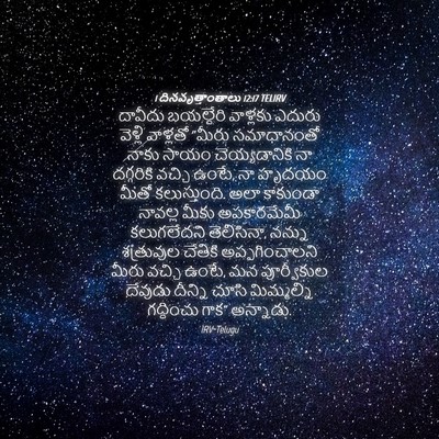 Picture 04 - 1 దినవృత్తాంతాలు 12:17 TELIRV - దావీదు బయల్దేరి - Bible Verse Picture