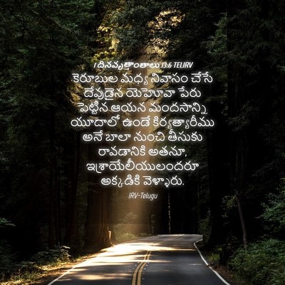 Picture 04 - 1 దినవృత్తాంతాలు 13:6 TELIRV - కెరూబుల మధ్య - Bible Verse Picture