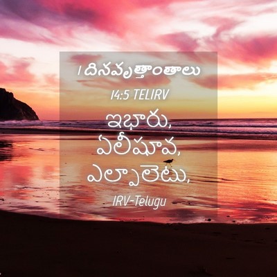 Picture 04 - 1 దినవృత్తాంతాలు 14:5 TELIRV - ఇభారు, ఏలీషూవ, - Bible Verse Picture