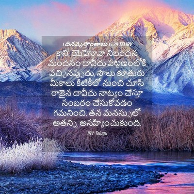 Picture 04 - 1 దినవృత్తాంతాలు 15:29 TELIRV - కాని, యెహోవా - Bible Verse Picture