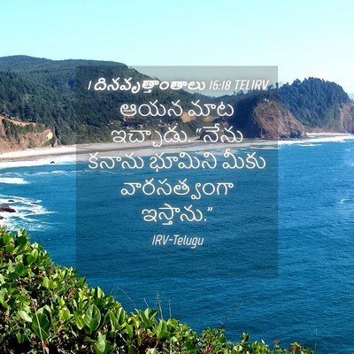 Picture 04 - 1 దినవృత్తాంతాలు 16:18 TELIRV - ఆయన మాట ఇచ్చాడు. - Bible Verse Picture