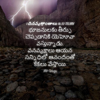 Picture 04 - 1 దినవృత్తాంతాలు 16:33 TELIRV - భూజనులకు తీర్పు - Bible Verse Picture
