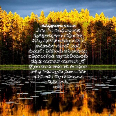 Picture 04 - 1 దినవృత్తాంతాలు 16:36 TELIRV - మేము నీ పరిశుద్ధ - Bible Verse Picture
