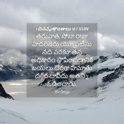 Picture 04 - 1 దినవృత్తాంతాలు 18:3 TELIRV - తరువాత, సోబా రాజు - Bible Verse Picture