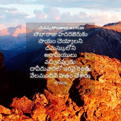 Picture 04 - 1 దినవృత్తాంతాలు 18:5 TELIRV - సోబా రాజు - Bible Verse Picture