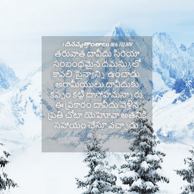 Picture 04 - 1 దినవృత్తాంతాలు 18:6 TELIRV - తరువాత దావీదు - Bible Verse Picture