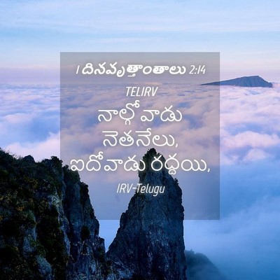 Picture 04 - 1 దినవృత్తాంతాలు 2:14 TELIRV - నాల్గోవాడు - Bible Verse Picture