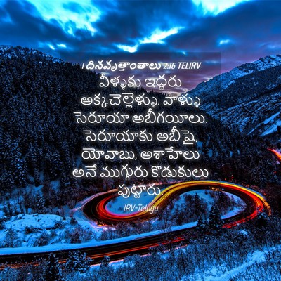 Picture 04 - 1 దినవృత్తాంతాలు 2:16 TELIRV - వీళ్ళకు ఇద్దరు - Bible Verse Picture