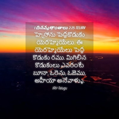Picture 04 - 1 దినవృత్తాంతాలు 2:25 TELIRV - హెస్రోను - Bible Verse Picture