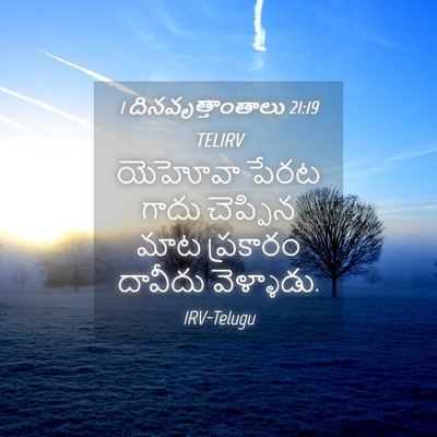 Picture 04 - 1 దినవృత్తాంతాలు 21:19 TELIRV - యెహోవా పేరట గాదు - Bible Verse Picture