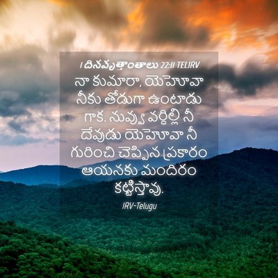 Picture 04 - 1 దినవృత్తాంతాలు 22:11 TELIRV - నా కుమారా, యెహోవా - Bible Verse Picture