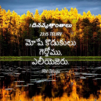 Picture 04 - 1 దినవృత్తాంతాలు 23:15 TELIRV - మోషే కొడుకులు - Bible Verse Picture