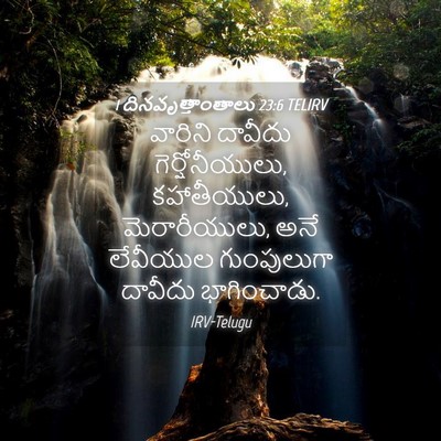 Picture 04 - 1 దినవృత్తాంతాలు 23:6 TELIRV - వారిని దావీదు - Bible Verse Picture