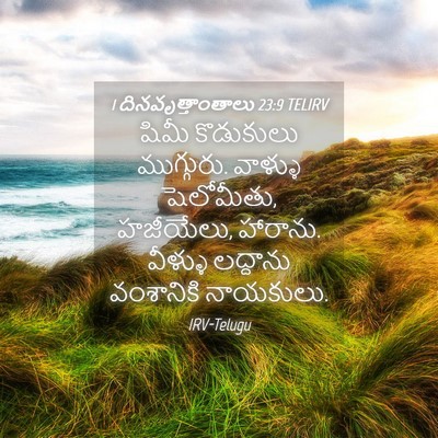 Picture 04 - 1 దినవృత్తాంతాలు 23:9 TELIRV - షిమీ కొడుకులు - Bible Verse Picture