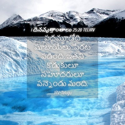 Picture 04 - 1 దినవృత్తాంతాలు 25:20 TELIRV - పదమూడోది షూబాయేలు - Bible Verse Picture
