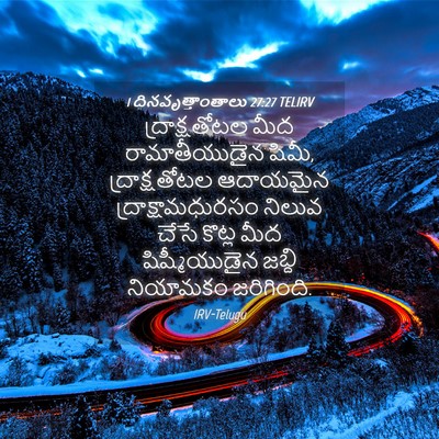 Picture 04 - 1 దినవృత్తాంతాలు 27:27 TELIRV - ద్రాక్షతోటల మీద - Bible Verse Picture